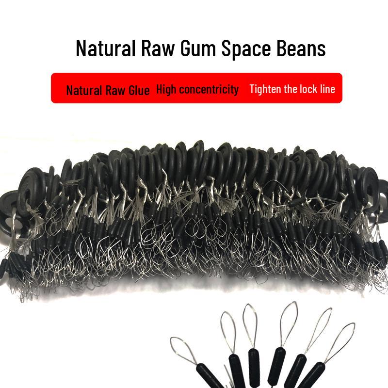 100-częściowe silikonowe akcesoria wędkarskie typu "Kosmiczna Fasolka" - Bardzo cienkie, wysokiej jakości, oliwkowate akcesoria do wędkarstwa sportowego.