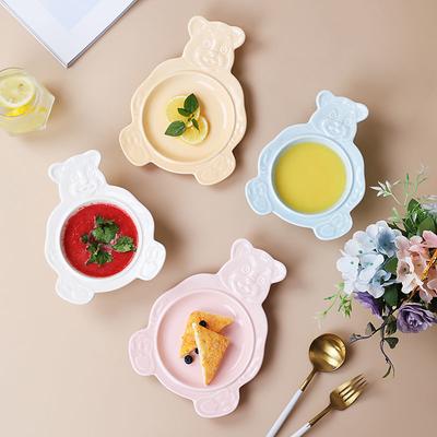Kreatívny Osobnosť Tvar Medveďa Tanier Dezertný Tanier Šalátová Misa Keramický Stolový Riad Kuchynský Riad