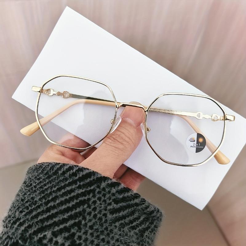 Pochromic Fashion Glasses Dual-Use Day & Night with Gray Lenses for Daytime and White Lenses for Night Vision