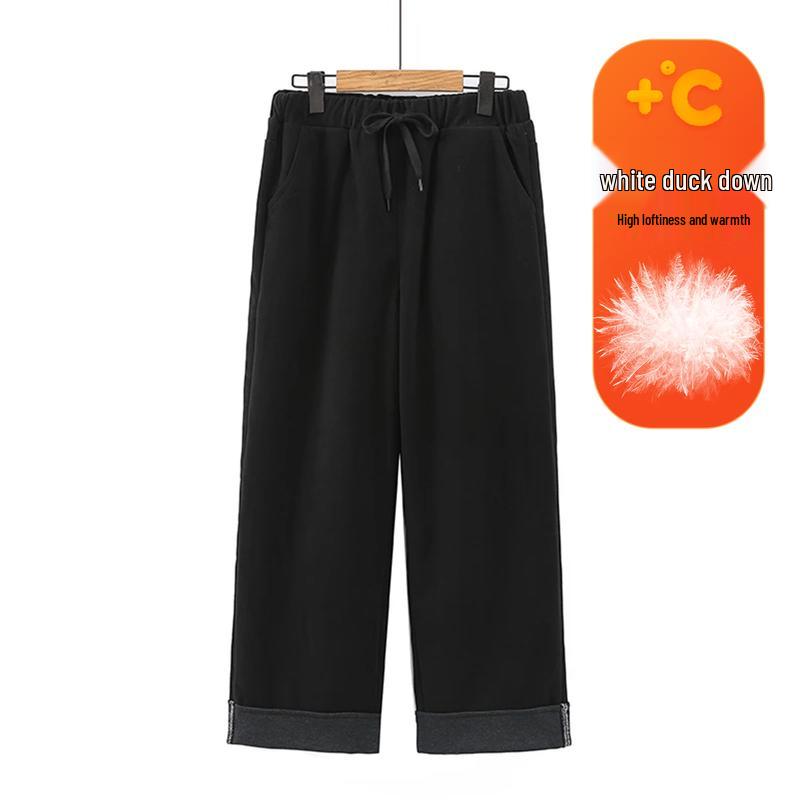 

YUZHAOLIN Men s Winter Duck Down Straight Pants 4XL