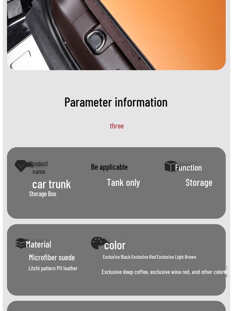Trunk Storage Boxes for Tank 300/400/500/700 New Energy Vehicles