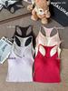 Women's Early Autumn Cutout Shoulder Sleeveless Camisole with Integrated Cups and Chest Pad - New Hot Girl Style