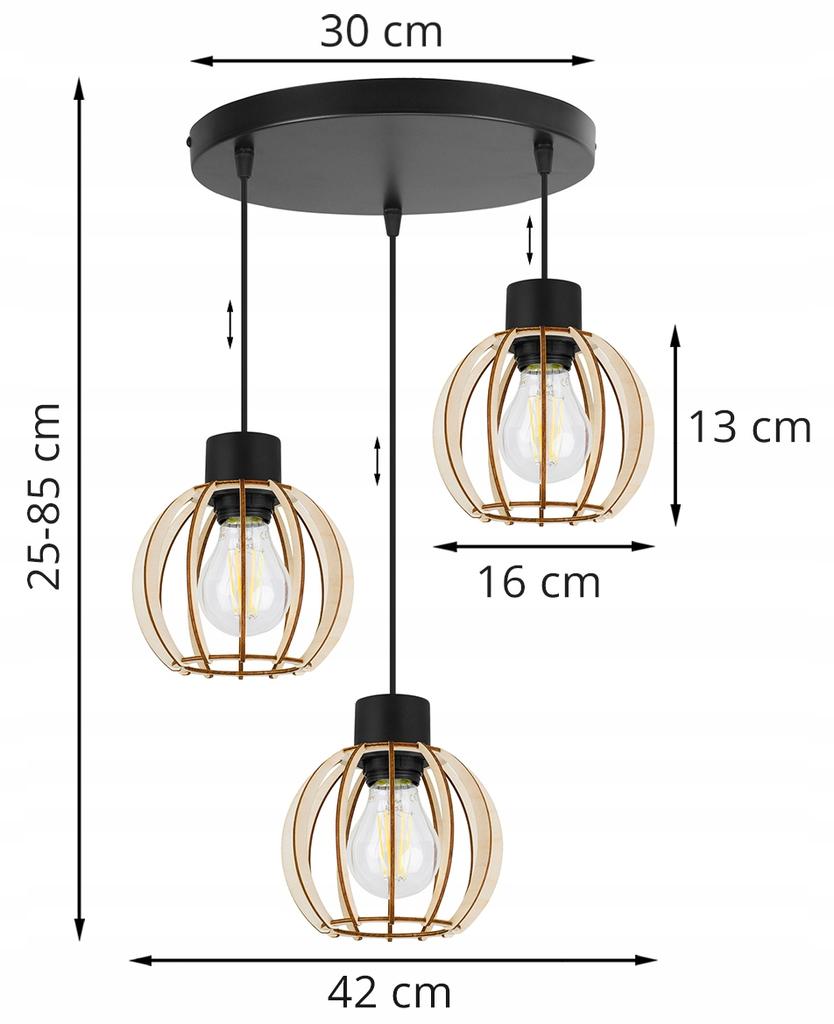 MODERN WOODEN LED CEILING HANGING LAMP