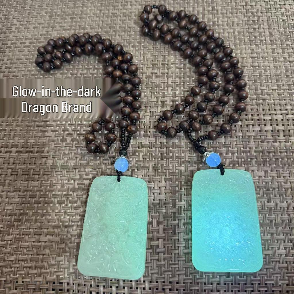 Dragon Photochromic Pendant Necklace - Red, Green, Amber Resin Acrylic Jewelry