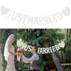 Just Married Letter Banner Bridal Shower Paper Garland Bunting Banner  Party Decoration Supplies
