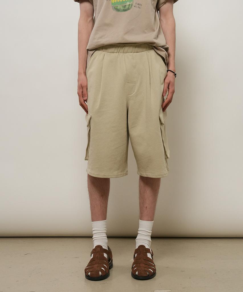 General Idea Man Cargo Sweat Half Pants [Sand] / Gf2Mhp020