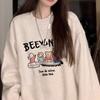 Womens Oversized Cotton Hoodie Long Sleeve Casual Pullover Sweatshirt Winter