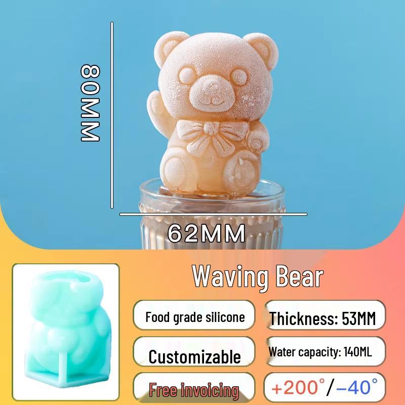 Crocodile-Shaped Silicone Ice Cube Tray for Whiskey – Large, Food-Grade, Cartoon Design