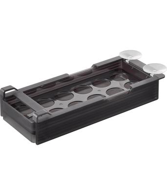 Yamazaki Tower Refrigerator Height Adjustable Egg X X Compatible with Sliding Refrigerator 10109 Under-Shelf Rack, Small, Black, W14.5 D34.4 H6.5cm,