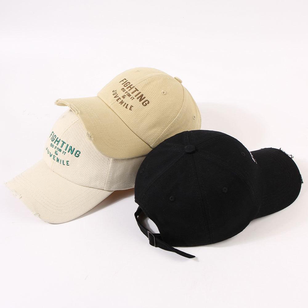 Ladies autumn and winter fashion letter embroidered cap shopping trip student couple sunshade baseball cap