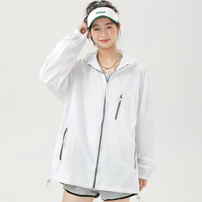 UPF10 + Sunscreen Top Jacket Men's Summer Ice Silk Hooded Sports Fishing Sunscreen Clothing Outdoor Light Sunscreen Clothing Women
