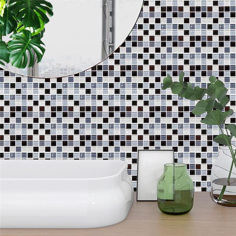 10pc Kitchen Tile Stickers Bathroom Mosaic Sticker Selfadhesive Wall Tile Decor