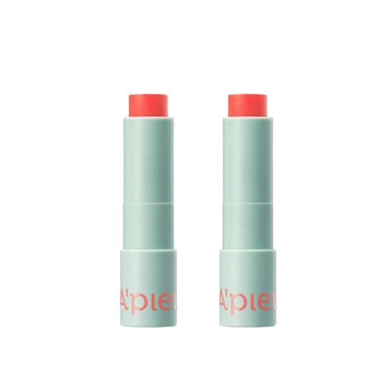 

A’PIEU Juicy-Pang Care Lip Balm 02 Coral Balm Hydrating & Glossy Tint 3.7g x 2