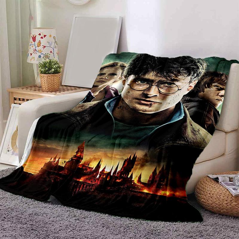 

Harry Potter and the Deathly Hallows Part 2 Poster PrintPrint Blanket, Soft Blanket For Sofa Office Bed And Travelling Daughter Birthday Gif 130cm×150cm（50in×60in）