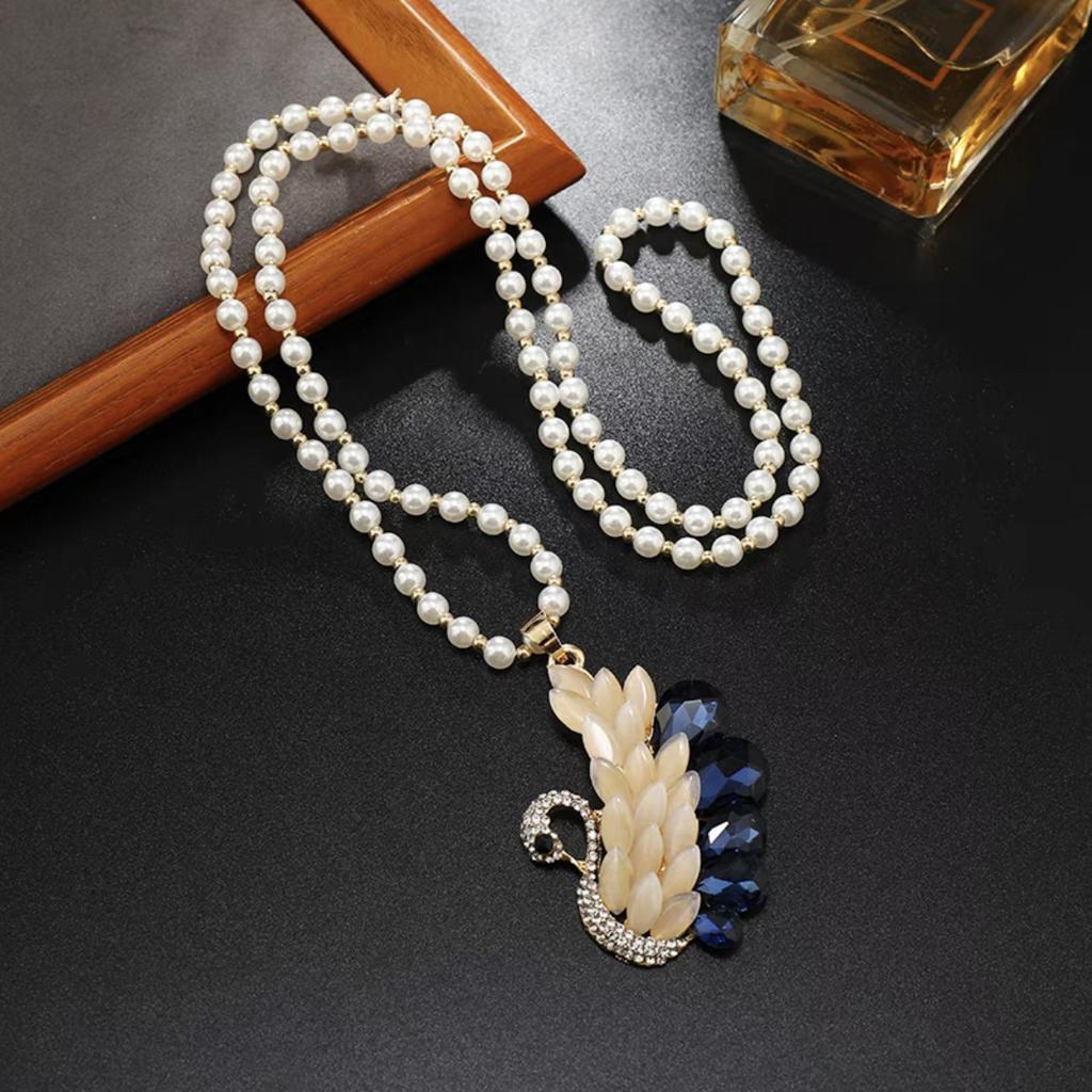 Necklace Beads Long Vintage Boho Rope Slice Chain Stone Pendants Bohemian Ethnic Women