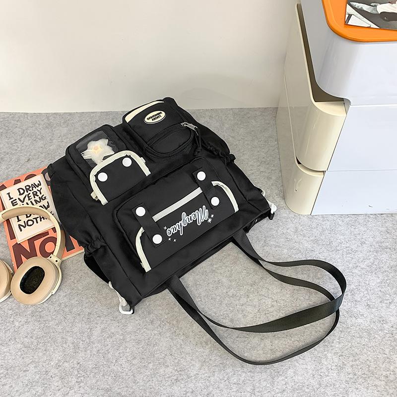 

College Cute Large Capacity Middle and High School Students Computer School Bag Casual Versatile Backpack Commuting Sweet Makeup Bag