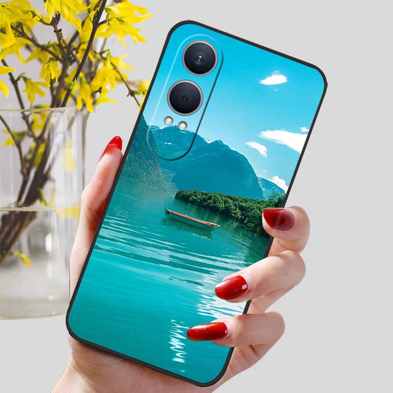 For OnePlus Nord CE4 Lite 5G Case Flowers Silicon Soft TPU Phone Cases for One plus Nord CE 4 Lite 4Lite Protect Bumper Covers