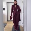 2025 Autumn Women's Fashionable & Versatile Professional Suit: Comfy Jacket & Wide-Leg Pants Set