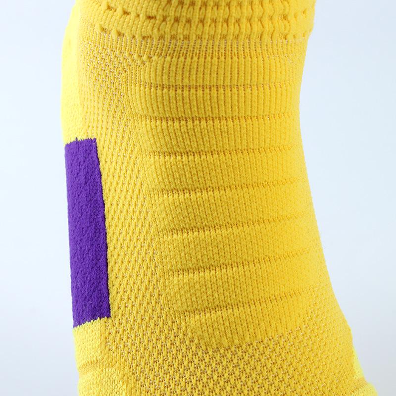 New Men's Elite Non-Slip Basketball Socks - Thickened, Trendy Sports Socks with Intermittent Terry Cushioning