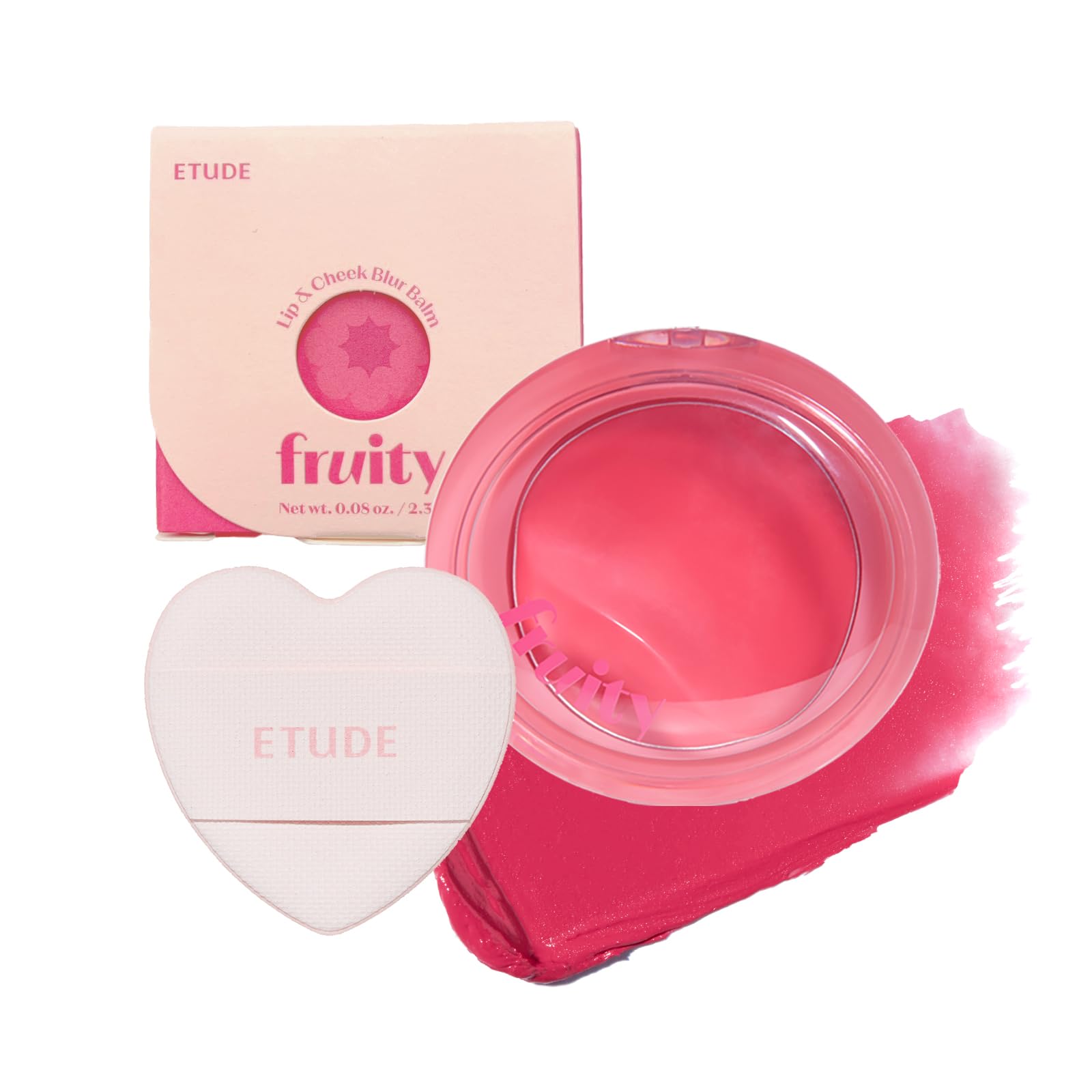 

ETUDE Fruity Lip Cheek Balm Raspberry Red Cheek Lip Lipstick [Etude Official] & 2.3g малиновый