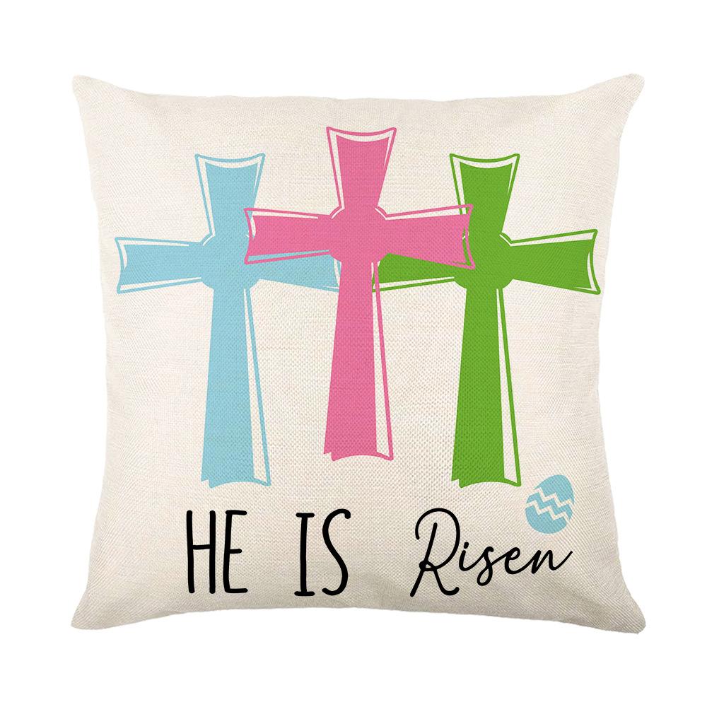 Cartoon Black and White Check Rabbit Print Pillow Cover Home Living Room Cushion Cover Pillow Cover