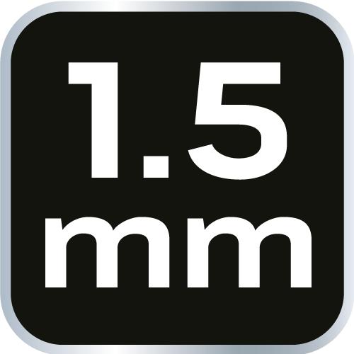 Hexagonal key 1.5 mm, CrV