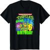Mademark Black 6th Birthday Shirt for Girls - Teenage Mutant Ninja Turtles Classic Retro Logo