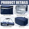Insulated Folding Picnic Basket 30L Large Capacity with Padded Handles Portable Bag for Outdoor Travel/Camping/Shopping