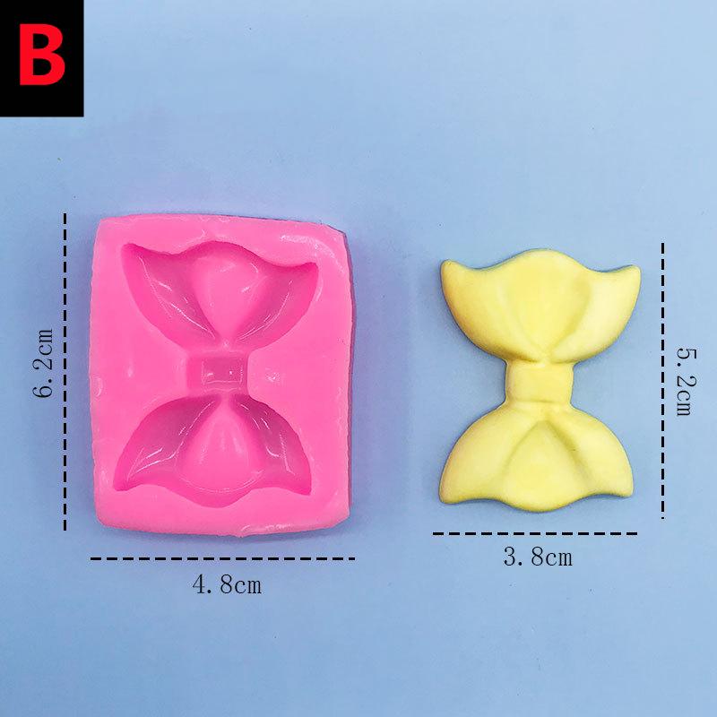 Newest Cute Knot Bow Molds Soft Silicone Fondant Resin Art Mould Cake Decoration Pastry Kitchen Baking Accessories Tools 2025