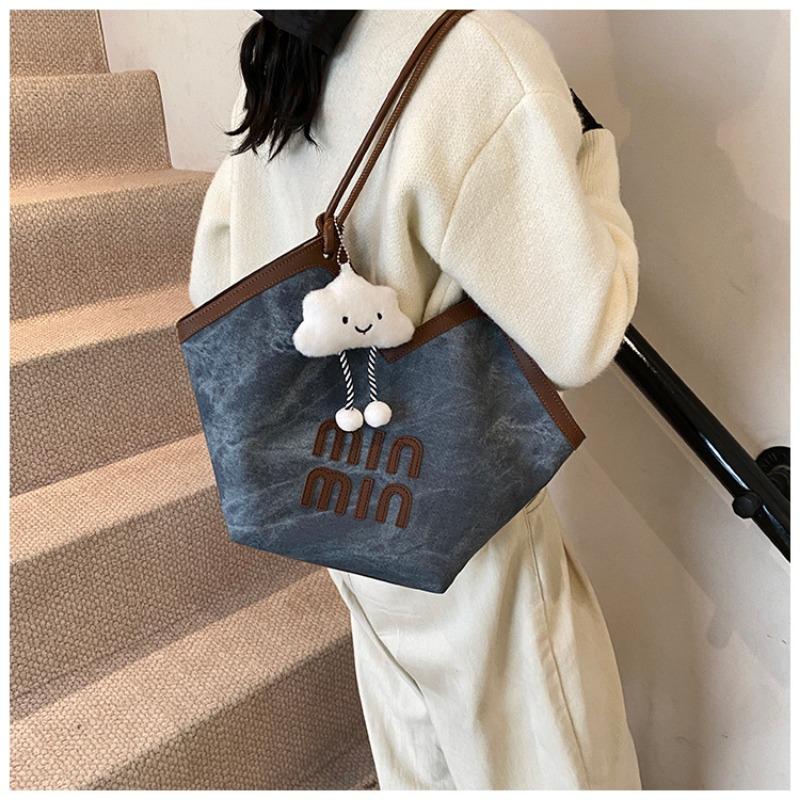 Beautiful Portable Tote Bag, New Letter Trend Shoulder Armpit Bag, College Student Class Commuter Bag
