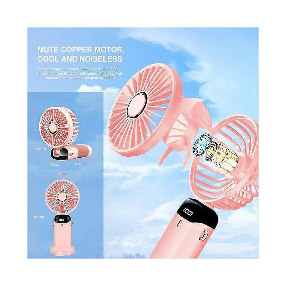 Ventilateur portable USB manuel 5000 mAh 5 vitesses Pliable Mini ventilateur de bureau