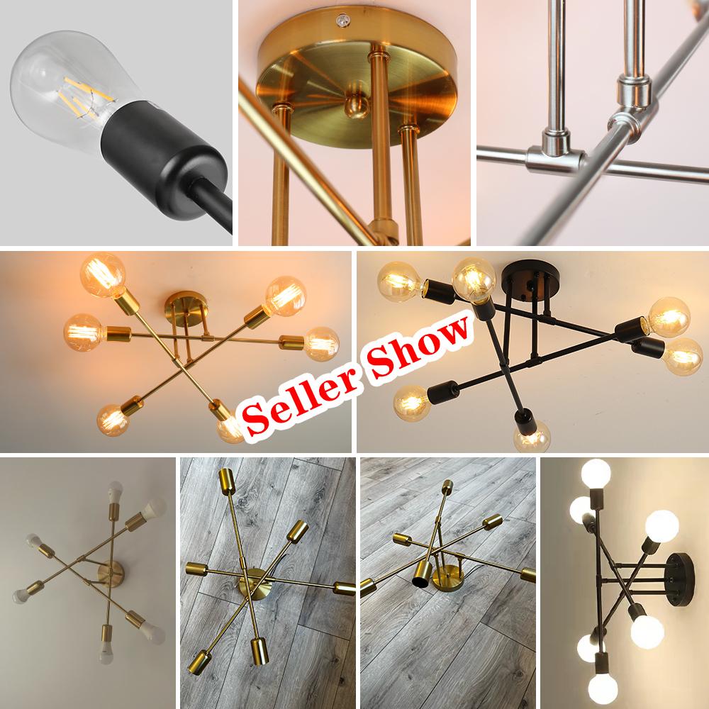 Modern Nordic E27 Glod Black Ceiling Lamp Minimalist Chandelier Indoor Lighting Bedroom Pendant Light Living Room For Home Decor