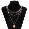 Accessories Retro Ethnic Style Clavicle Necklace Women, Simple Metal Sequin Necklace