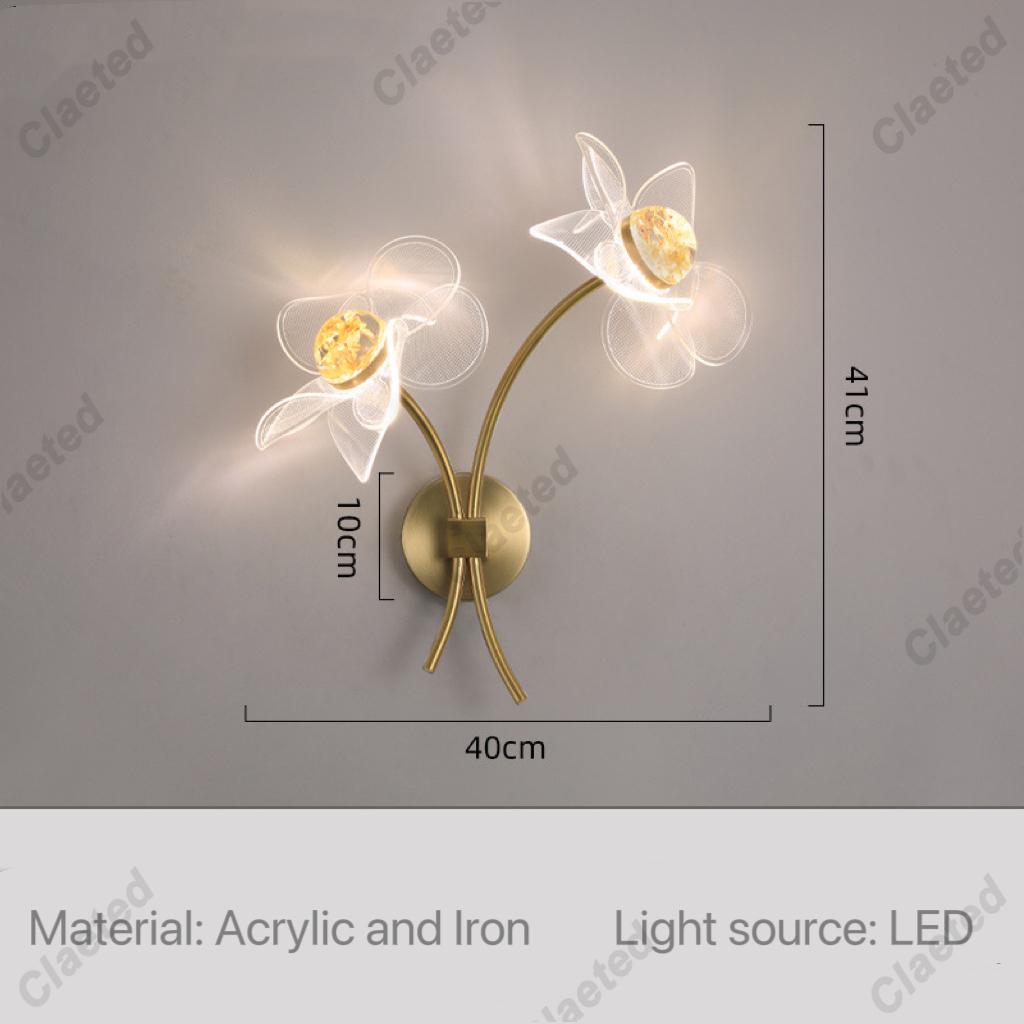 Flower Led Wall Lamps for Living Room Bedroom Bedside Sconce Light Modern Hallway Restaurant Background Decoration Lighting Deco