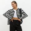 Silm 2024 Fashion Autumn New Arrival Elegant Sweater Short Coat Cardigan Version Buckle Stripes Classic Style Knitting