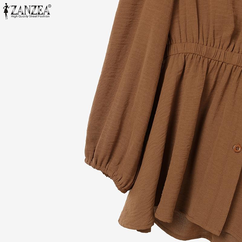 ZANZEA Lässiges zweiteiliges Anzug-Set für Damen mit langärmeliger Bluse und Hose