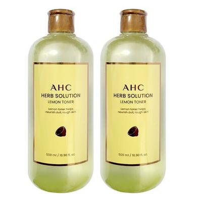 Herb Solution Lotion Tonique Citron Lotion Tonique Grande Capacité 500ml x 2