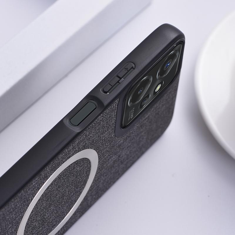 For Motorola Moto G 5G (2024) Magnetic Case Compatible with MagSafe Cloth Texture TPU Phone Cover