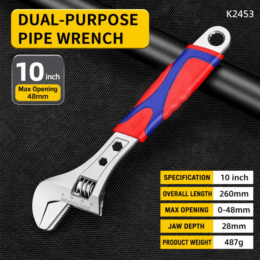 Anti Slip Surface Adjust Spanner Wide Jaw Pipe Hand Gear Wrench Tool  Auto Maintain