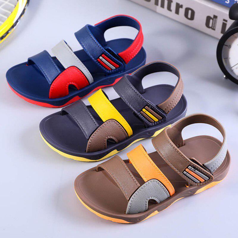 Summer Children Boys Girls Net Shoes Breathable Lightweight Sandals Soft Sole Anti-Slip Casual Outdoor Beach Flats Black, 6.5