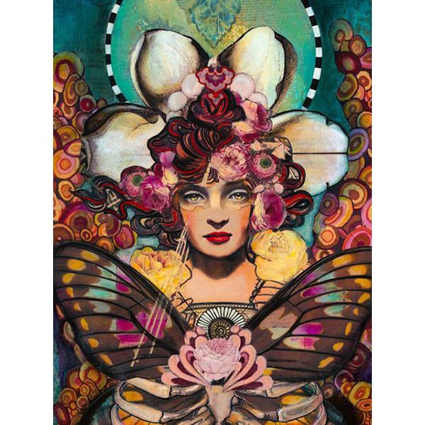 Diy Full Round Diamond Painting Woman 5D Diamond Embroidery Flower Mosaic Portrait Rhinestone Handmade Hobby Decor