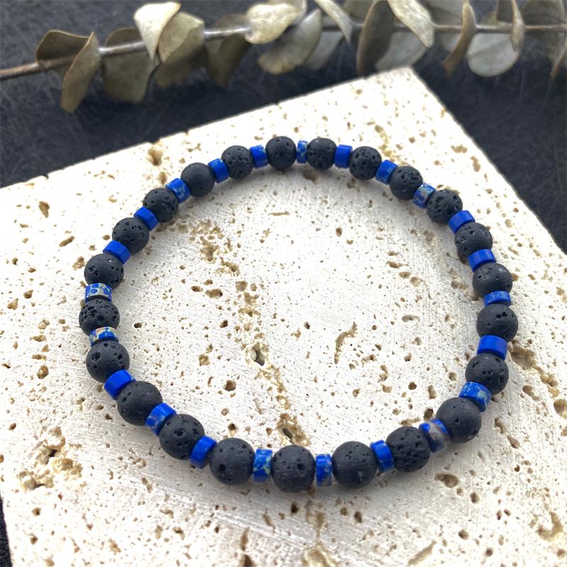 

Богемный стиль 3 мм натуральный камень бусины браслет регулируемый синий горошек камень ракушка бусины браслет для женщин ювелирные изделия подарок