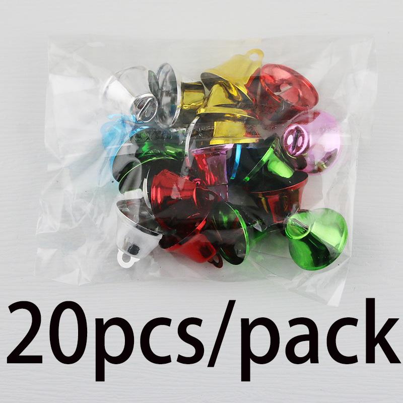

(20pcs Pack) 25mm Colorful Opening Bell Horn Pendants Bell Wind Chimes for Wedding Christmas Handicraft 25mm