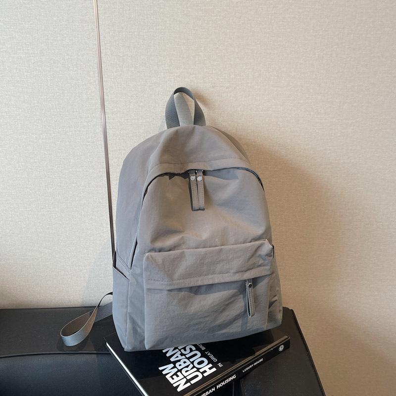 Backpack Female Student Campus Fashion Canvas School Bag Junior High School Student Simple Large Capacity Backpack Bag