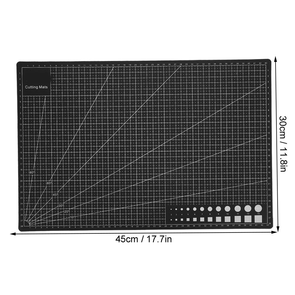 2Pcs Cutting Mat A3 Black Model Cut Pad Paper Rubber Stamp Engraving Scale Board