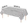 Soccer Tablecloth Waterproof Rectangle Black White Table Cover Cloths for Soccer Party Decorations, Sports Birthday Parties Accessory
