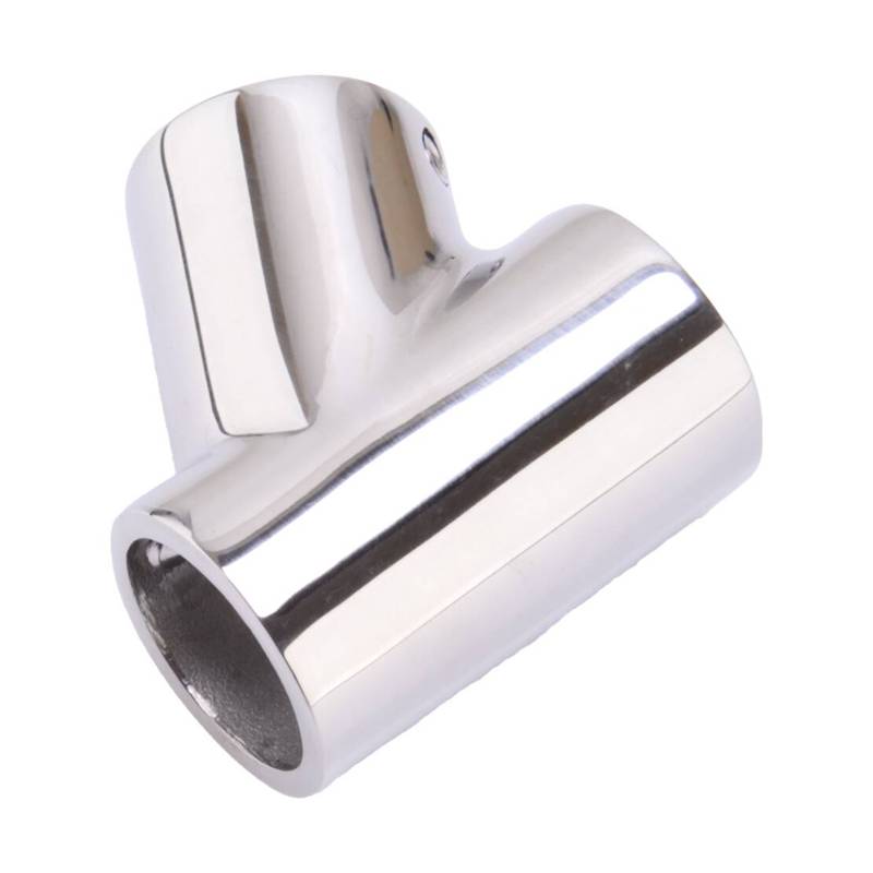 Hardware Boat Ship Yacht Motorboat Hand Rail 60 Degree Tee Fittings For 25mm 1" Pipe Silver