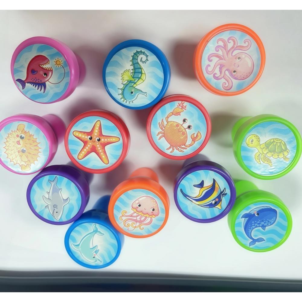 Ocean Animal Stamp Party Favors Whales Sharks Dolphins Seal Stamps For Kids Birthday Party Gifts Baby Shower Marine Animal Stamp