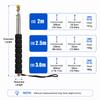 200/250/300cm Telescopic Flagpole Anti-slip EVA Handle Stainless Steel Tour Guide Flag Stick Handheld Waving Flagpole