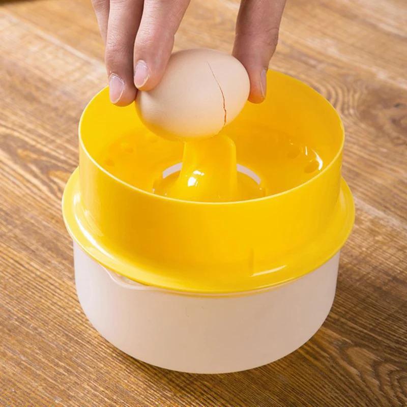 1pc Egg Yolk Separator, Transparent Kitchen Tool, Large Capacity